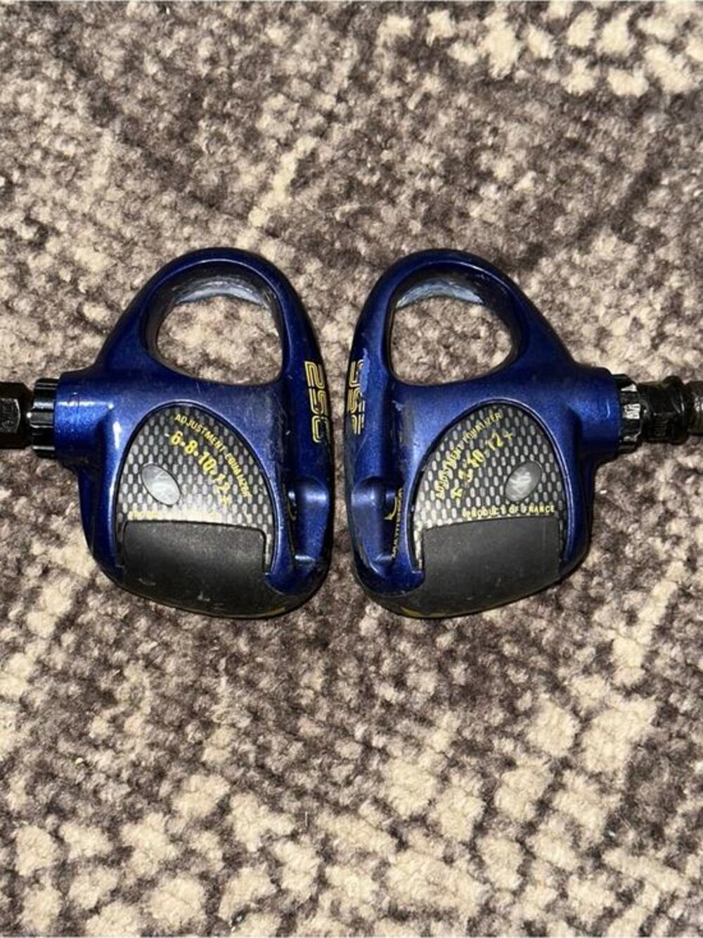 Look 256 Metallic Blue Clipless Bicycle Bike Cycle Pedals - Pair